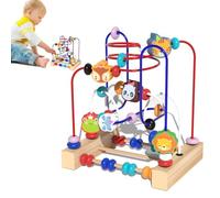 Giocattolo Labirinto Di Perline - Montagne Russe In Legno Di Cartone Animato, Gioco Educativo Durevole, Attività Di Apprendimento | Ideale Per I Bambini In Età Prescolare Con Perline Per Il Gioco STEM