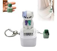 Giocattolo Lampeggiante per Cani Che abbaiano, Portachiavi Ricaricabile Antistress, clicker sensoriale per l'ansia, simulatore Portatile di Animali Domestici per Adulti e Bambini White 1pcs