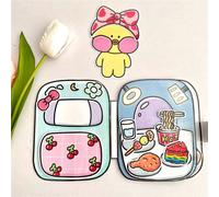 Giocattolo libro dei quieti con tema dell'anatroccolo carino, per trucco, vestiti intercambiabili, gioco di artigianato intellettuale fai-da-te per genitori e bambini anatra arrossire,anatra dello che