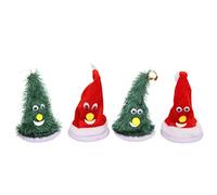 Giocattolo Luminoso per Cappello da Babbo Natale Che Canta e Balla per Bambini, Giocattolo Musicale per Altalena per Albero di Natale Elettrico per Decorazioni per Feste di