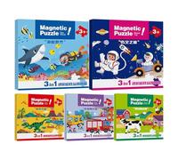 Giocattolo magnetico - 7,09 pollici di puzzle per bambini fissato per l'apprendimento precoce, interazione genitore -figlio con la funzione educativa, giocattoli da viaggio per attività di viaggio su