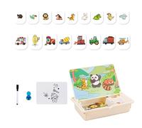 Giocattolo magnetico | Gioco di mappatura educativo,Giochi di viaggio creativi con custodia per bambini a partire da 3 ragazze a casa asilo gioco