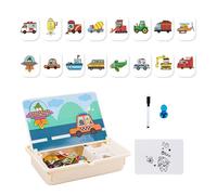 Giocattolo magnetico | Gioco di mappatura educativo,Giochi di viaggio creativi con custodia per bambini a partire da 3 ragazze a casa asilo gioco