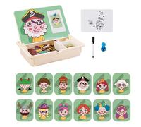 Giocattolo magnetico - Gioco di mappatura giocattolo educativo, giochi di viaggio creativi con custodia per bambini a partire da 3 ragazze a casa asilo gioco