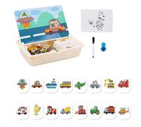 Giocattolo magnetico - Gioco di mappatura giocattolo educativo, giochi di viaggio creativi con custodia per bambini a partire da 3 ragazze a casa asilo gioco
