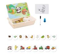 Giocattolo magnetico - Gioco di mappatura giocattolo educativo | Giochi di viaggio creativi tragecase bambini a partire da 3 ragazze a casa asilo gioco divertimento regalo