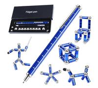 Giocattolo magnetico per dita Fidget Pen penna a sfera magnetica divertente multifunzione penna magnetica antistress penna a sfera regalo per uomini donne bambini (blu scuro)