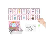 Giocattolo Magnetico Per Il Viso Gioco Educativo Di Vestire Il Viso Per Viaggi, Giocattoli Educativi A Doppio Faccio, Con Lavagna E Penna Per Bambini Prescolari In Viaggio In Veicolo, Aereo E