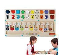 Giocattolo magnetico per labirinto | Tavola in legno per l'apprendimento della forma dei numeri | Giocattoli assortiti di ordinamento prescolare in legno magnetico, Giocattoli educativi per abilità