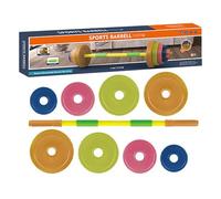 Giocattolo manubrio per | Giocattolo da allenamento regolabile | Set di in plastica colorata con dischi staccabili e maniglie sicure per il divertimento del fitness per principianti |