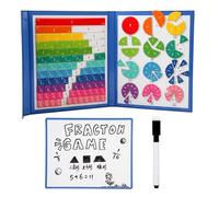 Giocattolo matematico di apprendimento delle frazioni magnetiche,Piastrelle di frazioni magnetiche - Manipolanti educativi di frazioni magnetiche,Strisce di frazioni, giocattolo matematico, fiches