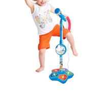 Giocattolo microfono per bambini - microfono portatile a LED con supporto, dispositivo di registrazione vocale, divertente gioco musicale, festa di compleanno, studio di registrazione podcast, regalo