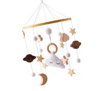 Giocattolo mobile per presepe per animali in legno, A | Giocattolo per culla con legno naturale e massaggiagengive a sonaglino per l ' addestramento monitoraggio visivo e