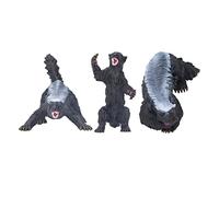 Giocattolo Modello Animale Realistico Realistica di Tasso del Set di 3 con Plastica Ambientale per Oggetti Educativi per Bambini Decorazione del Desktop