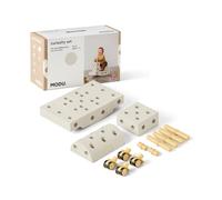 Giocattolo Modu. Modello 14 Tlg. Baukasten Starter-Set Modu Playsystem Curiosity von 0-6 Jahre - Sand Grey/Honey Yello