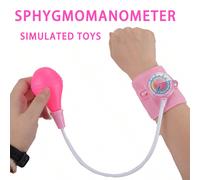 Giocattolo Monitor Pressione Sanguigna Rosa Per Bambini, Adatto A Bambini E Bambine Da 0 A 4 Anni Per Giocare Al Dottore / Infermiera/ruolo-gioco, Giocattolo Set Medico Per Casa Tagli Unica,Misuratore