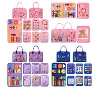 Giocattolo Montessori Busy Board, adatto per bambini e bambine, può essere usato come regalo, giocattolo sensoriale, giocattolo educativo da viaggio, attività prescolare, aiuta i bambini a sviluppare 