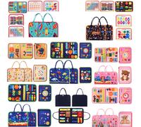 Giocattolo Montessori Busy Board, adatto per bambini e bambine, può essere utilizzato come regalo, giocattolo sensoriale, giocattolo educativo da viaggio, attività prescolare, aiuta i bambini ad appre