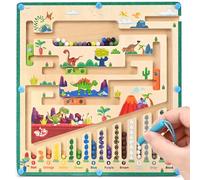 Giocattolo Montessori, Gioco Labirinto Magnetico, Giocattolo Montessori Da 3 Anni, Giocattolo Magnetico per Bambini, Giocattolo Dinosauro Da 3 Anni, Ragazze Ragazzi 4 5 6 Anni, Tema Dinosaur