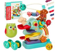 Giocattolo montessori interattivo 5 in 1 con pista a biglie e cassetto magnetico Bibi-inn