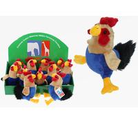 Giocattolo Morbido Gallo Anatra Pollo Altezza 20 Cm Blu Marrone Peluche 1017066