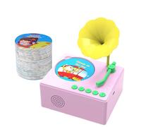 Giocattolo musicale con grammofono per bambini: giradischi fonografico per bambini, dispositivo di apprendimento interattivo, lettore di storie | Set educativo premium per attività di intrattenimento