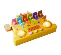 Giocattolo musicale, giocattolo educativo per pianoforte e batteria con design bus, set di strumenti musicali con pianoforte e tamburo, per bambini, per ragazze, asilo, Natale, compleanno