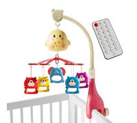 Giocattolo Musicale per Culla,Mobile per con Telecomando - Girotondo Rilassante Portatile per Lettino e Passeggino Bambini 0-18 Mesi
