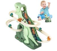 Giocattolo Musicale per Scale con Dinosauro che Si Arrampica e Scivola, Giocattolo Cartone Animato Scala Gradini, Set Gioco con Luci e Musica per Bambini Dai 3 Anni