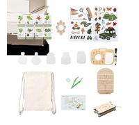 Giocattolo naturale, microscopio botanico con accessori per esperimenti scientifici, set di microscopio per bambini, per adolescenti, studenti, scuola, compleanno, campeggio, giardino, all'aperto