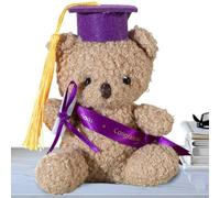 Giocattolo 'orso di laurea, orso di laurea,Borsa di peluche da 5,1 pollici con cappello e certificato | Souvenir di laurea per la decorazione della tavola da tavolo