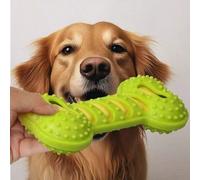 Giocattolo osso da masticare in gomma resistente per cani, pulizia dei denti e sollievo dall'ansia, giocattolo da masticare per alleviare la noia per cani di taglia media e grande, giocattolo per anim