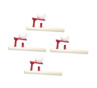 Giocattolo Palla Galleggiante 4 Pezzi in Legno e Plastica per Bambini | Equilibrio di Soffio, Sviluppo Muscolare Labiale, Formato Rotondo, per Giochi e Uscite, Set da 4