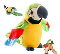 Giocattolo pappagallo parlante Vivido peluche, pappagallo parlante interattivo ripete ciò che hai detto, giocattoli elettronici per uccelli per feste di compleanno di ragazzi e ragazze, senza batter