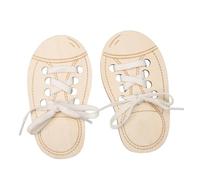 Giocattolo per allacciare le scarpe in legno - Tavola didattica Montesori, sviluppo della motricità fine, robusta costruzione | praticare il threading bambini da 3 a 6 anni, educativo l'uso età