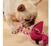 Giocattolo per animali domestici in peluche con fenicottero con suono, aiuta la masticazione e la soluzione di puzzle, tessuto in velluto a coste ATTENZIONE: i giocattoli sono solo per animali domesti