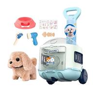 Giocattolo per animali domestici - Peluche corto 20,5 x 23 x 48,5 cm | uguete elettrico per camminare e abbaiare con gioco simbolico interattivo, regalo per bambini, giocattolo di peluche realistico