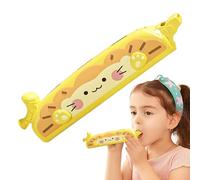 Giocattolo per armonica per bambini - Strumento portatile in ABS da 19 cm a 32 fori, strumento musicale per allenamento per il controllo del respiro, giocattolo con fischietto per l'educazione precoce