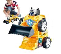 Giocattolo per auto con deformazione | Veicoli da costruzione robot elettrici | Veicoli di trasformazione robot con musica leggera per Capodanno, Natale, bambini piccoli, sviluppo delle abilità