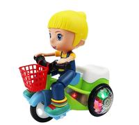 Giocattolo per auto per bambini - Tribicle interattivo di musica compatta e interattiva di solido e solido, rotante, giocattolo vive, per casa, giardino, scuola, bambini,