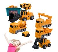 Giocattolo per auto robotica - Veicolo di trasformazione magnetico per bambini | Giocattolo per auto ingegneria con gioco di montaggio | BUISTION Robot Toy per | Veicolo da costruzione creativo per
