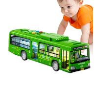 Giocattolo per autobus per bambini | Grande giocattolo elettrico per autobus | Veicoli da gioco educativi a batteria e musica e luce, porte aperte per feste di vacanza