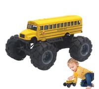 Giocattolo per autobus scolastico a spinta - 6 pollici da sparare, autobus da gioco motorizzato alimentato ad attrito, auto con corpo in metallo durevole | Giocattolo educativo di apprendimento e deva