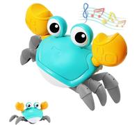 Giocattolo per bambini a forma di granchio che gattona,musica, luce LED musicale, giocattoli per neonati da mettere a pancia in giù,giocattoli per il tempo 3 4 5 6 7 8 9 10 11 12 anni