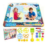 Giocattolo per bambini a partire da 1, 2, 3 anni - Tappetino da colorare con penna ad acqua, Aqua Magic Doodle Painting Mat regalo, acqua Doodle Matteper ragazze e ragazzi di 1, 2, 3 anni