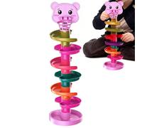 Giocattolo per bambini con rampa per palline, Giocattolo per pista per palline per bambini | rotolante per la prima educazione - Torre per scivolo con palla rotolante per pista da lancio pe