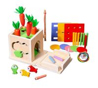 Giocattolo per bambini indoor tirare ravanelli giocattolo pensieri logici formazione forma giocattolo di smistamento per bambini regalo di compleanno carote giocattolo di legno carote Harvest