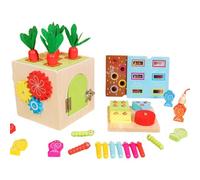 Giocattolo per bambini indoor tirare ravanelli giocattolo pensieri logici formazione forma giocattolo di smistamento per bambini regalo di compleanno carote giocattolo di legno carote Harvest