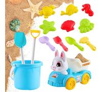 Giocattolo per bambini - Set di sabbia con forme, secchio e pale - per bambini - Set di giocattoli - per adolescenti, adulti, asilo, scuola, cortile, compleanno, Capodanno, casa