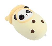 Giocattolo per Bambole Bubble Tea, Morbido Cuscino per Tazza di tè Al in Cotone, Aspetto Gradevole, Multifunzionale Indeformabile per Scrivania (panda giallo)